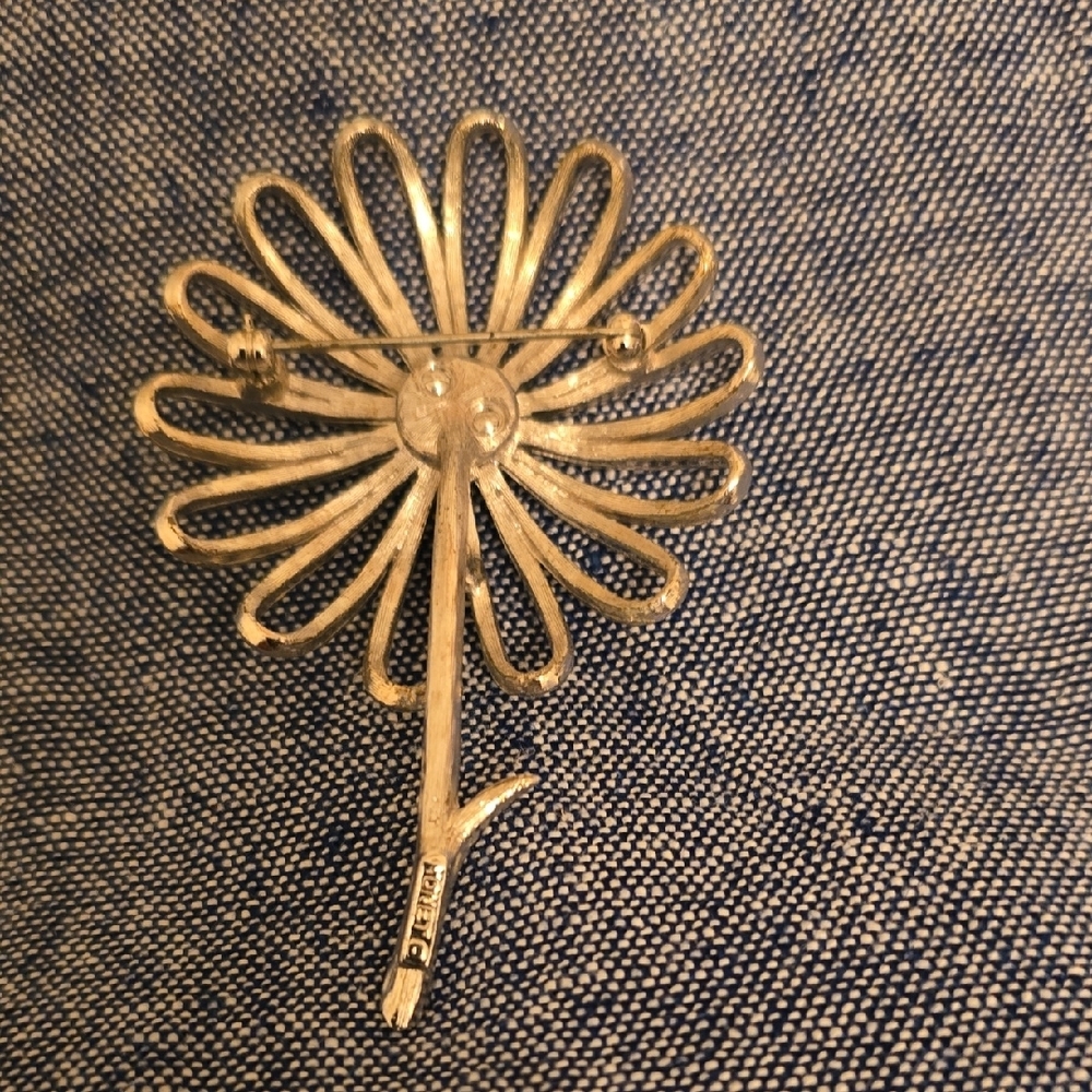 Monet Silver Textured Brooch - Picture 2 of 3